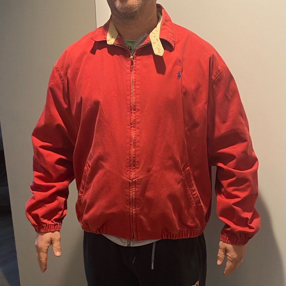 Polo Ralph Lauren spring jacket. Color red. Size Large.